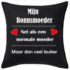 Bedrukte kussenhoes met tekst Bedrukte kussenhoes met tekst