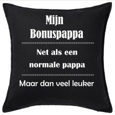 Bedrukte kussenhoes met tekst Bedrukte kussenhoes met tekst