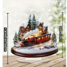 Plexi Kersttafereel op voet